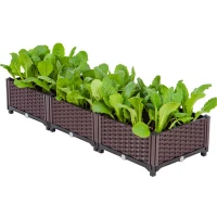 RealG RC-K-2524 Modulární zahradní truhlík 120 x 40 x 22 cm, hnědý