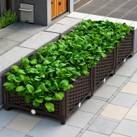 RealG RC-K-2524 Modulární zahradní truhlík 120 x 40 x 22 cm, hnědý
