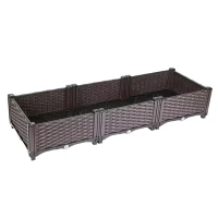 RealG RC-K-2524 Modulární zahradní truhlík 120 x 40 x 22 cm, hnědý