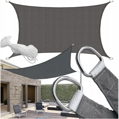 RealG RC-K-898 Stínící plachta obdélníková 2 x 3 m, šedá