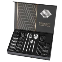 RealG RC-K-2490 Jídelní příborová sada z nerezové oceli 24 ks, lesk + box