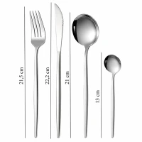RealG RC-K-2490 Sada jedálenského príboru z nehrdzavejúcej ocele, 24 ks, lesklá + krabička