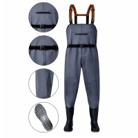 RealG RC-K-2562 Brodiace nohavice s opaskom, veľkosť 42, sivé