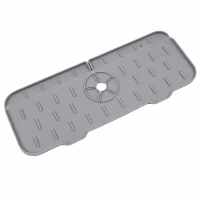 Verk 27569 Silikonová podložka pod dřezovou baterii 37 x 14 cm, šedá