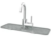 Verk 27569 Silikonová podložka pod dřezovou baterii 37 x 14 cm, šedá