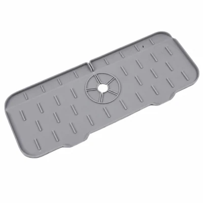 Verk 27569 Silikonová podložka pod dřezovou baterii 37 x 14 cm, šedá