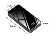 Verk 06368 Powerbanka 20000 mAh USB-C/USB-A, 2x LED dioda, černá