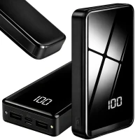Verk 06368 Powerbanka 20000 mAh USB-C/USB-A, 2x LED dioda, černá