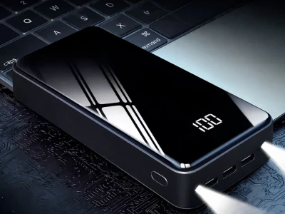 Verk 06368 Powerbanka 20000 mAh USB-C/USB-A, 2x LED dioda, černá