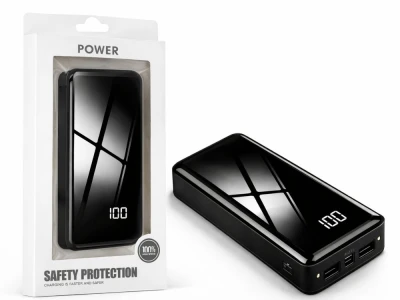 Verk 06368 Powerbanka 20000 mAh USB-C/USB-A, 2x LED dioda, černá