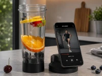 Verk 07544 Shaker s magnetickým držiakom na telefón, USB, 700 ml, čierny