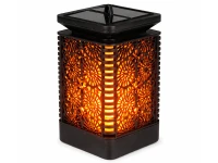 Verk 12388 Solární LED zahradní lampion závěsný se senzorem soumraku 15 x 9 cm, černý
