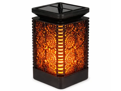 Verk 12388 Solárna záhradná LED lampa na zavesenie so senzorom súmraku, 15 x 9 cm, čierna
