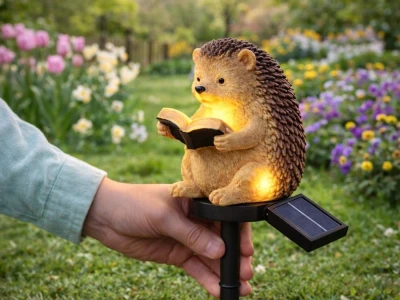 Verk 12391 Solární LED lampa se snímačem soumraku 40 cm, ježek
