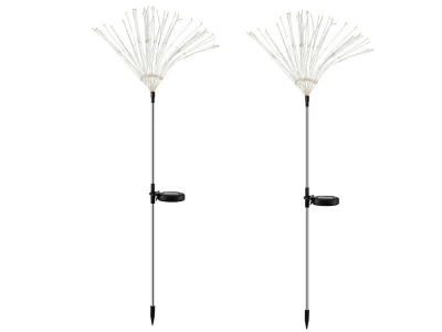 Verk 12394 Solárne LED záhradné svietidlá so senzorom súmraku, 70 cm, 2 ks