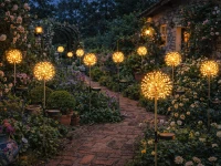 Verk 12392 Solárne LED záhradné svietidlá so senzorom súmraku, 70 cm, 2 ks