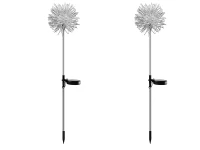Verk 12392 Solárne LED záhradné svietidlá so senzorom súmraku, 70 cm, 2 ks