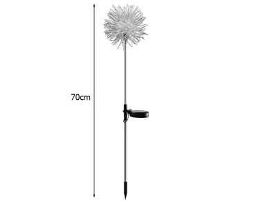 Verk 12392 Solárne LED záhradné svietidlá so senzorom súmraku, 70 cm, 2 ks