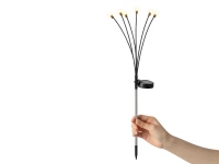 Verk 12397 Solárne záhradné svietidlá so senzorom súmraku, 6 LED, 70 cm, 2 ks