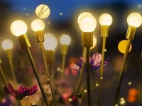 Verk 12397 Solárne záhradné svietidlá so senzorom súmraku, 6 LED, 70 cm, 2 ks