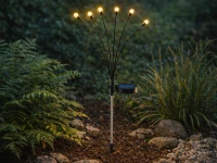 Verk 12397 Solárne záhradné svietidlá so senzorom súmraku, 6 LED, 70 cm, 2 ks