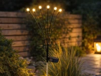 Verk 12397 Solárne záhradné svietidlá so senzorom súmraku, 6 LED, 70 cm, 2 ks