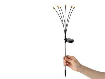 Verk 12397 Solárne záhradné svietidlá so senzorom súmraku, 6 LED, 70 cm, 2 ks