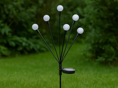 Verk 12397 Solárne záhradné svietidlá so senzorom súmraku, 6 LED, 70 cm, 2 ks