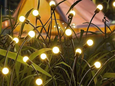 Verk 12397 Solárne záhradné svietidlá so senzorom súmraku, 6 LED, 70 cm, 2 ks