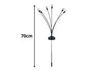 Verk 12396 Solárne LED záhradné svietidlá, 6 RGB guličiek, 70 cm, 2 ks
