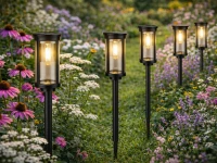 Verk 12400 Solární zahradní LED lampa se senzorem soumraku, 57 cm