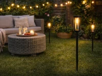 Verk 12400 Solární zahradní LED lampa se senzorem soumraku, 57 cm