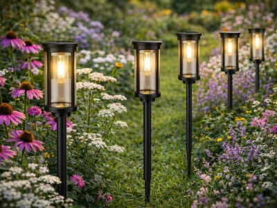 Verk 12400 Solární zahradní LED lampa se senzorem soumraku, 57 cm
