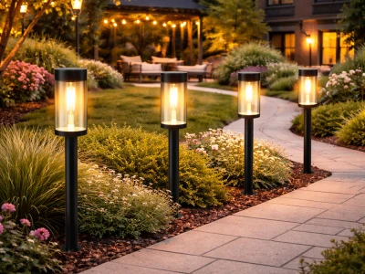 Verk 12400 Solární zahradní LED lampa se senzorem soumraku, 57 cm