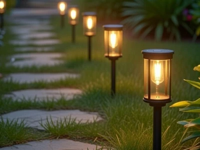 Verk 12400 Solární zahradní LED lampa se senzorem soumraku, 57 cm