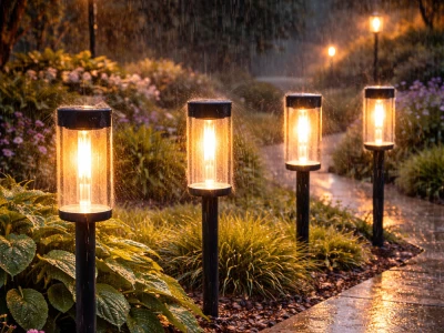 Verk 12400 Solární zahradní LED lampa se senzorem soumraku, 57 cm