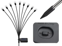 Verk 12397 Solární zahradní lampy se senzorem soumraku 8 LED, 70 cm, 2 ks