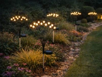 Verk 12397 Solární zahradní lampy se senzorem soumraku 8 LED, 70 cm, 2 ks