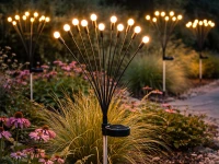 Verk 12397 Solární zahradní lampy se senzorem soumraku 8 LED, 70 cm, 2 ks