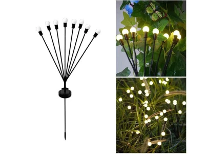 Verk 12397 Solární zahradní lampy se senzorem soumraku 8 LED, 70 cm, 2 ks