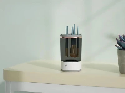 Verk 24525 Stojan na čištění štětců a kosmetických houbiček, USB, černý