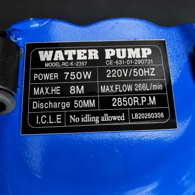 RealG RC-K-2357 Ponorné kalové čerpadlo 750 W s drtičem + 20 m hadice