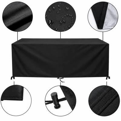 RealG RC-K-2427 Krycí plachta na zahradní nábytek 215 x 135 x 75 cm, černá