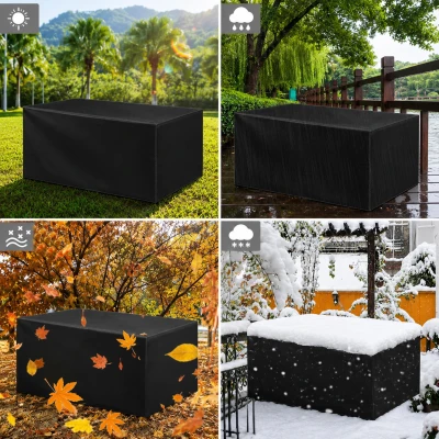 RealG RC-K-2427 Krycí plachta na zahradní nábytek 215 x 135 x 75 cm, černá