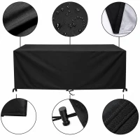 RealG RC-K-2425 Krycí plachta na zahradní nábytek 200 x 160 x 70 cm, černá
