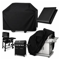 RealG RC-K-2429 Ochranná plachta na záhradný gril 145 x 117 x 61 cm, čierna
