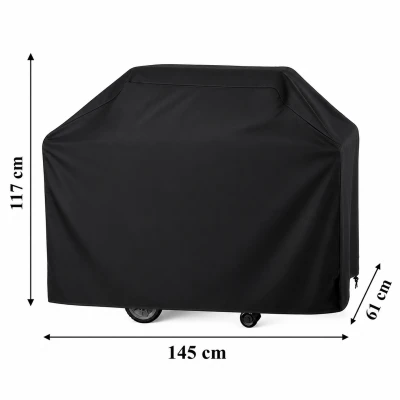 RealG RC-K-2429 Ochranná plachta na záhradný gril 145 x 117 x 61 cm, čierna