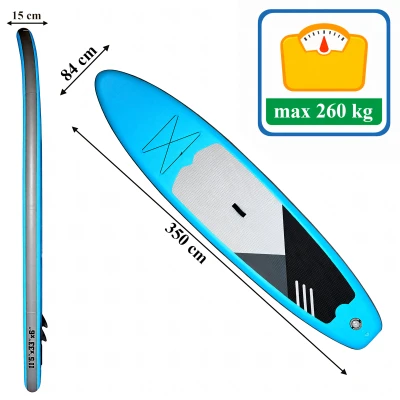 RealG RC-K-2319 Paddleboard SUP s príslušenstvom 350 cm, modrý