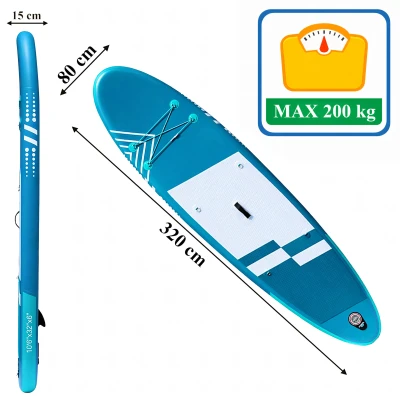 RealG RC-K-2287 SUP paddleboard s príslušenstvom, 320 cm, modrý