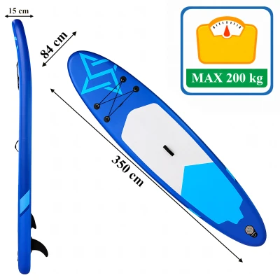 RealG RC-K-2288 Paddleboard SUP s příslušenstvím 350 cm, modrý